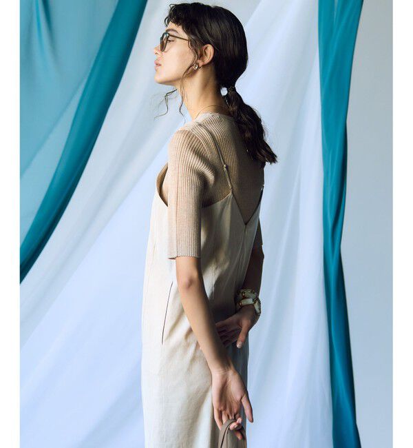 23区「【洗える】シャイニーシアー リブ ニット」|ニット・セーター|