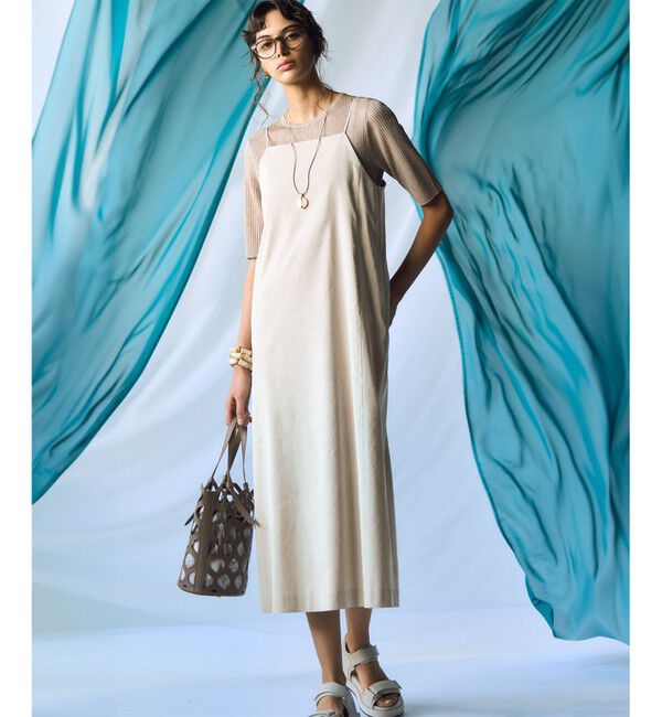 23区「【洗える】シャイニーシアー リブ ニット」|ニット・セーター|