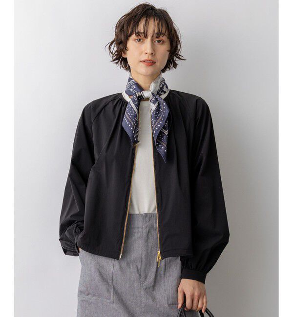 23区「2WAYストレッチタフタ ギャザーブルゾン」|その他|ブラック系