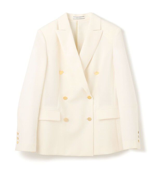 BEIGE,「【洗える・大人百花 春号掲載】JASMINE / ゴールドボタンダブルジャケット」|テーラードジャケット|
