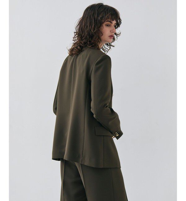 BEIGE,「【洗える・大人百花 春号掲載】JASMINE / ゴールドボタンダブルジャケット」|テーラードジャケット|