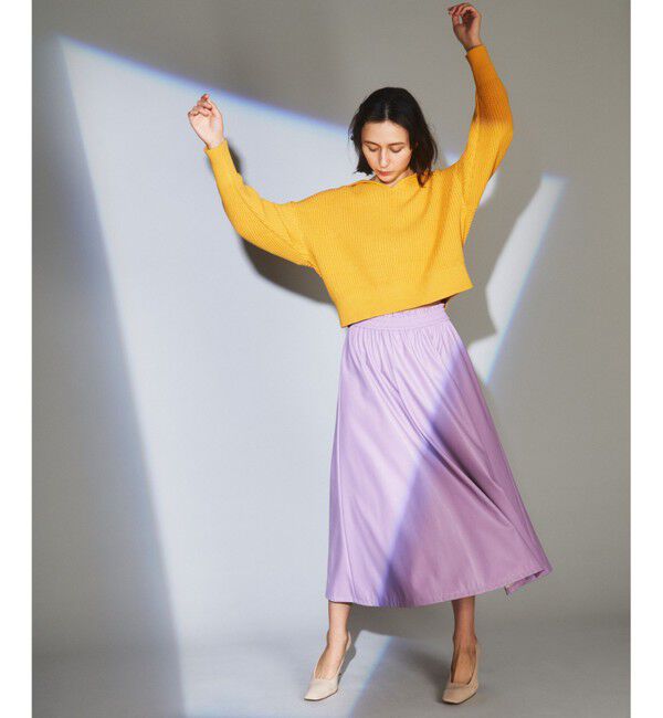  「フェイクレザースカート」|スカート|