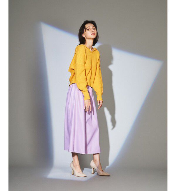  「フェイクレザースカート」|スカート|