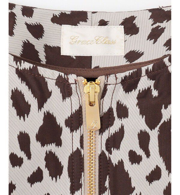 Grace Class「レオパードジャガードブルゾン」|ブルゾン・スタジャン|