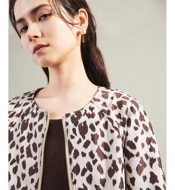 Grace Class「レオパードジャガードブルゾン」|ブルゾン・スタジャン|