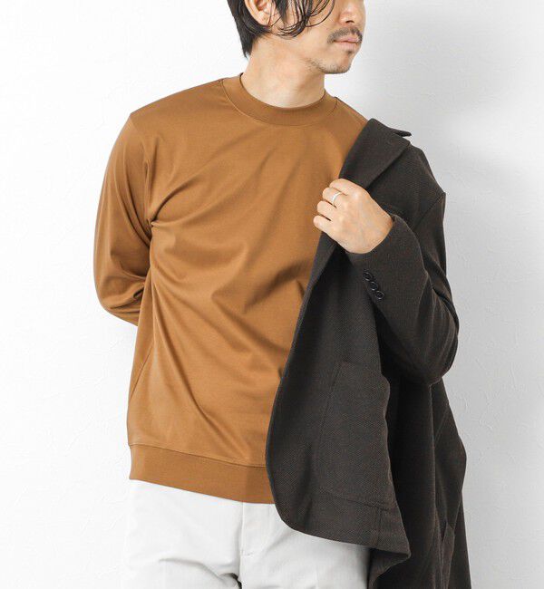 NOLLEY'S goodman「《ビジカジ対応》シルケットスムースドレスL/S Tシャツ 25AW」|Tシャツ・カットソー|キャメル