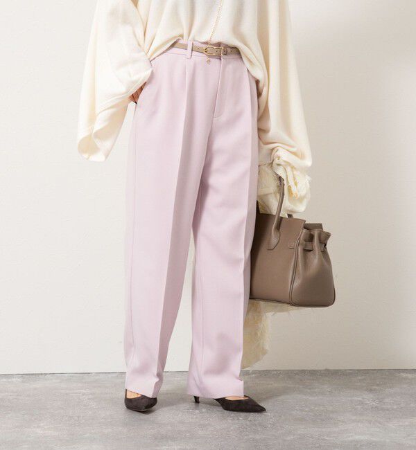NOLLEY'S「ウォッシャブルウール調愛されセミワイドパンツ」|その他|