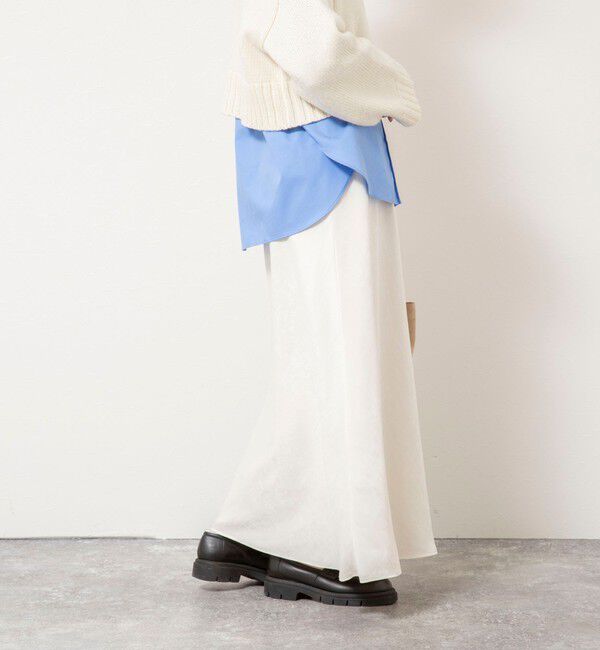 NOLLEY'S sophi「ウォッシャブルスエードサテンナロースカート」|タイト|