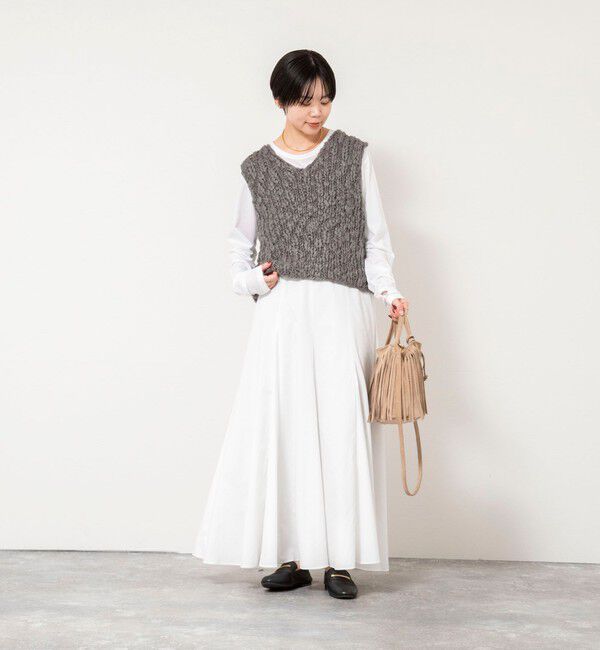 NOLLEY'S「【WEB＆一部店舗限定色アイテム】ウォッシャブルヴィンテージタフタマチ入りマキシスカート」|スカート|