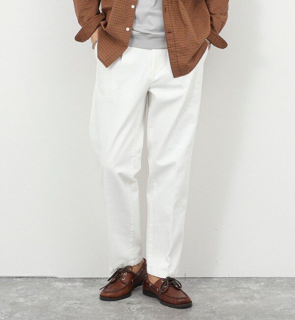 NOLLEY'S goodman「デニムストレッチ ワイドジャスト丈PT 26SS」|デニム|ホワイト