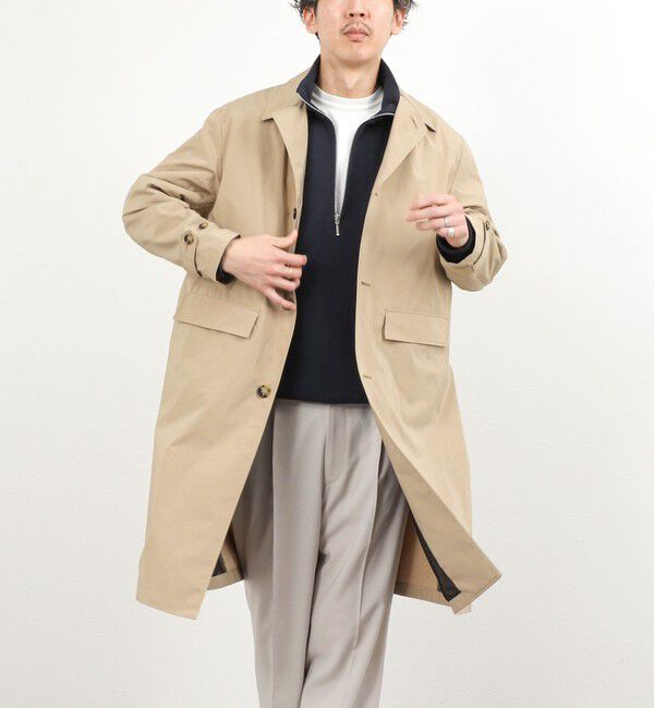 NOLLEY'S goodman「《ビジカジ対応》【ダントツ撥水】ステンカラーコート 26SS」|ステンカラーコート|ベージュ