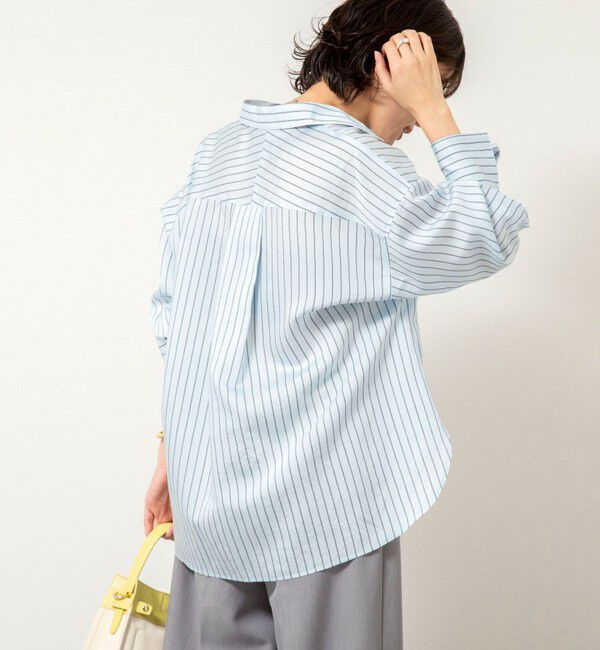 NOLLEY'S sophi「ウォッシャブルタンブラーストライプ3WAYシャツ」|シャツ・ブラウス|