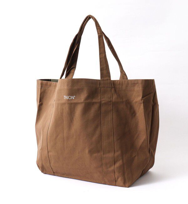 NOLLEY'S goodman「【TAION / タイオン】NON DOWN R/S CANVAS TOTE BAG L TAION-RCVTTBG01-L」|トートバッグ|ブラウン