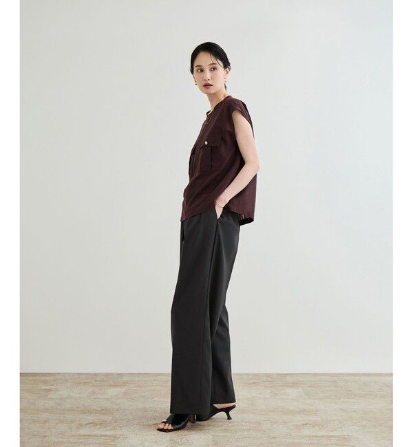 ROPE「【撥水】ウールタックトラウザーパンツ【雑誌掲載】」|チノ|