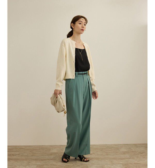 ROPE「【撥水】ウールタックトラウザーパンツ【雑誌掲載】」|チノ|