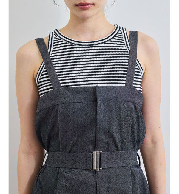 VIS「ベルト付きベアサロペット」|オールインワン|