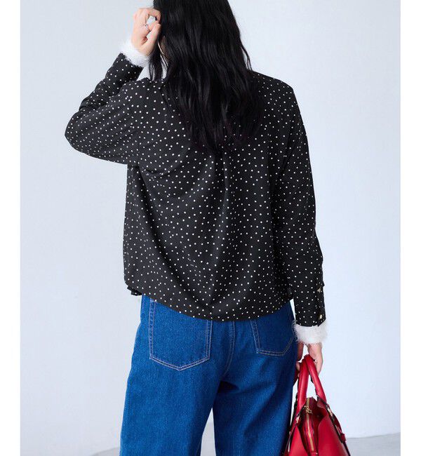 VIS「【WEB限定】ゴールドボタンタックブラウス」|シャツ・ブラウス|