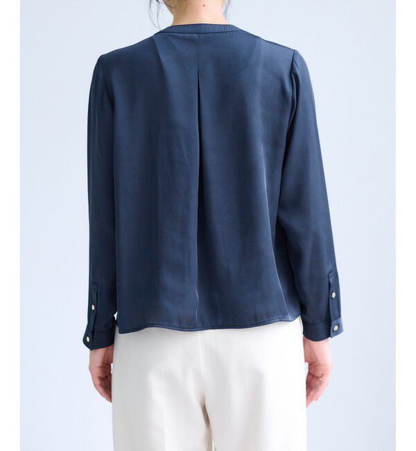 VIS「【WEB限定】ゴールドボタンタックブラウス」|シャツ・ブラウス|