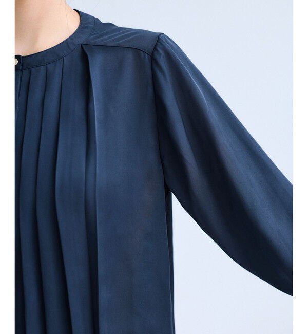 VIS「【WEB限定】ゴールドボタンタックブラウス」|シャツ・ブラウス|