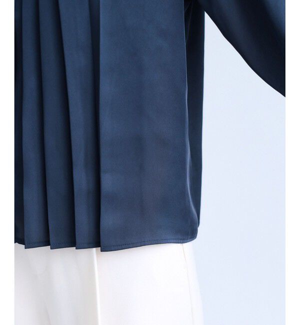 VIS「【WEB限定】ゴールドボタンタックブラウス」|シャツ・ブラウス|