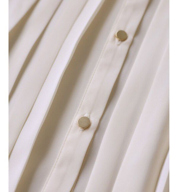VIS「【WEB限定】ゴールドボタンタックブラウス」|シャツ・ブラウス|