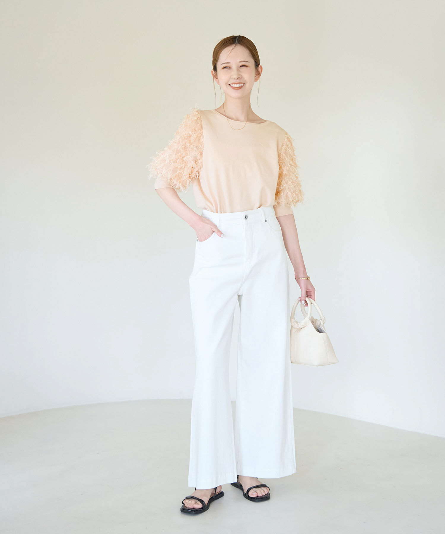 Rope&rsquo;Picnic「2WAY/袖シャギーニットプルオーバー」|ニット・セーター|