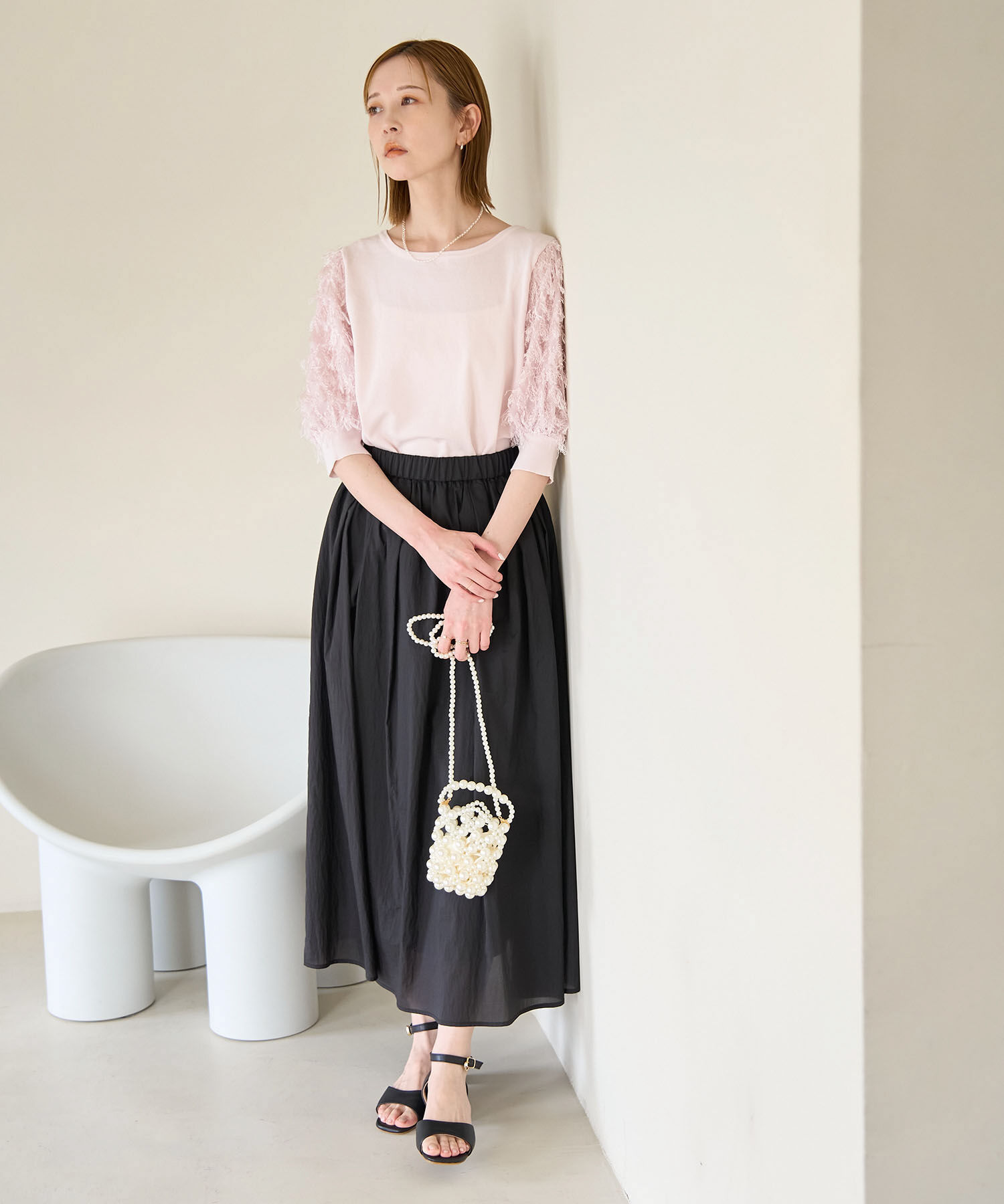 Rope&rsquo;Picnic「2WAY/袖シャギーニットプルオーバー」|ニット・セーター|