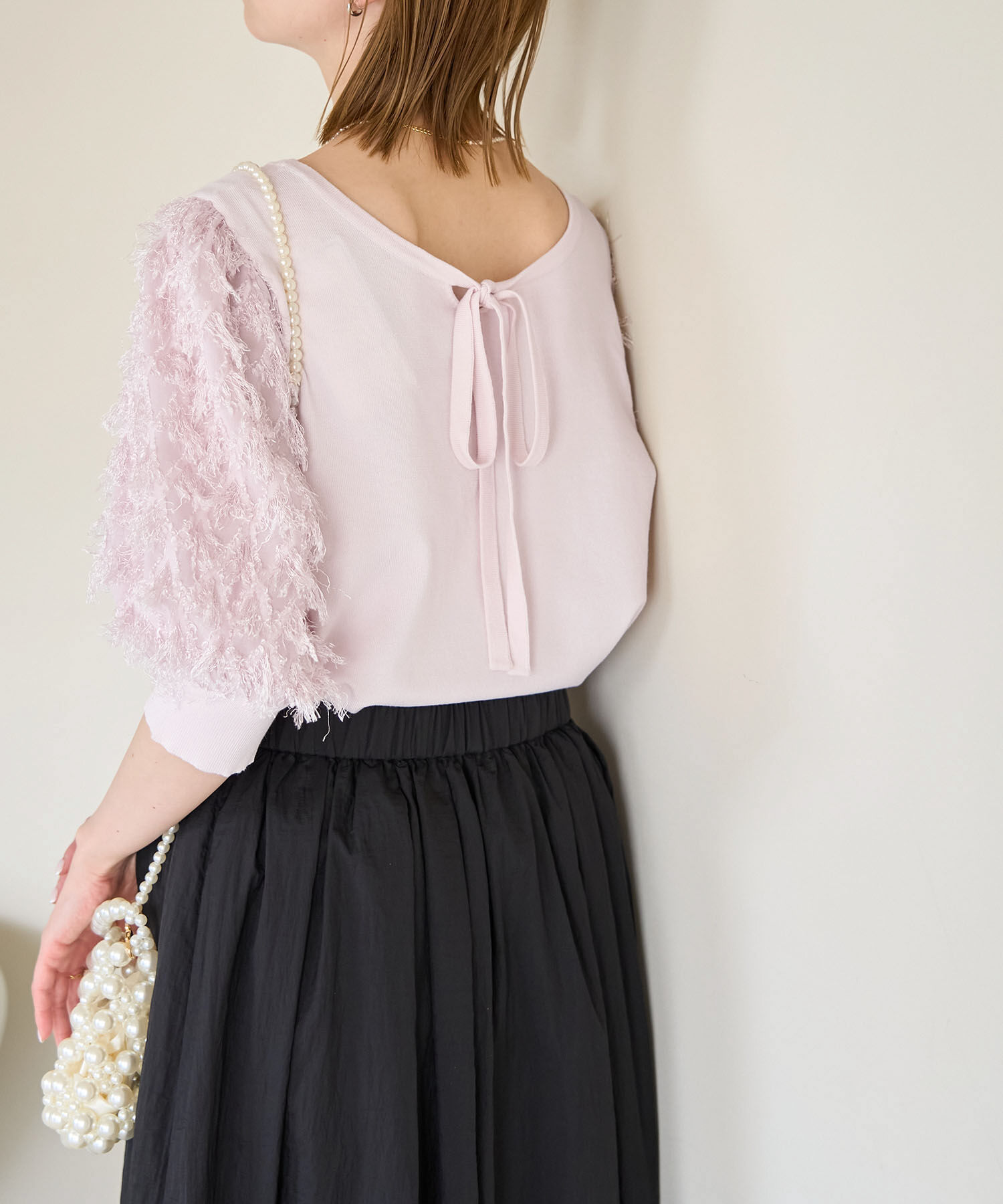 Rope&rsquo;Picnic「2WAY/袖シャギーニットプルオーバー」|ニット・セーター|