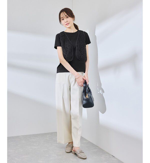 Rope&rsquo;Picnic「フラワーレースベスト」|ベスト・ジレ|