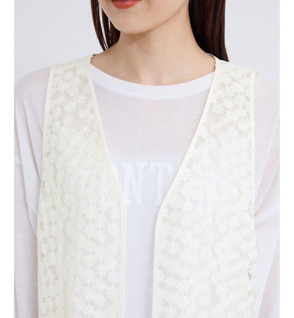 Rope&rsquo;Picnic「フラワーレースベスト」|ベスト・ジレ|