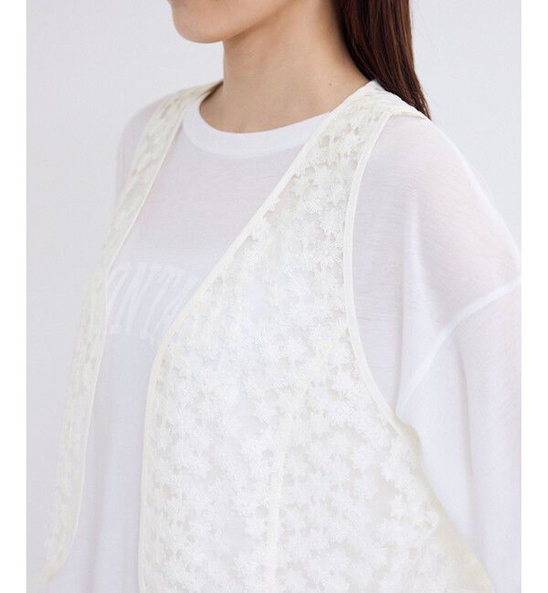 Rope&rsquo;Picnic「フラワーレースベスト」|ベスト・ジレ|