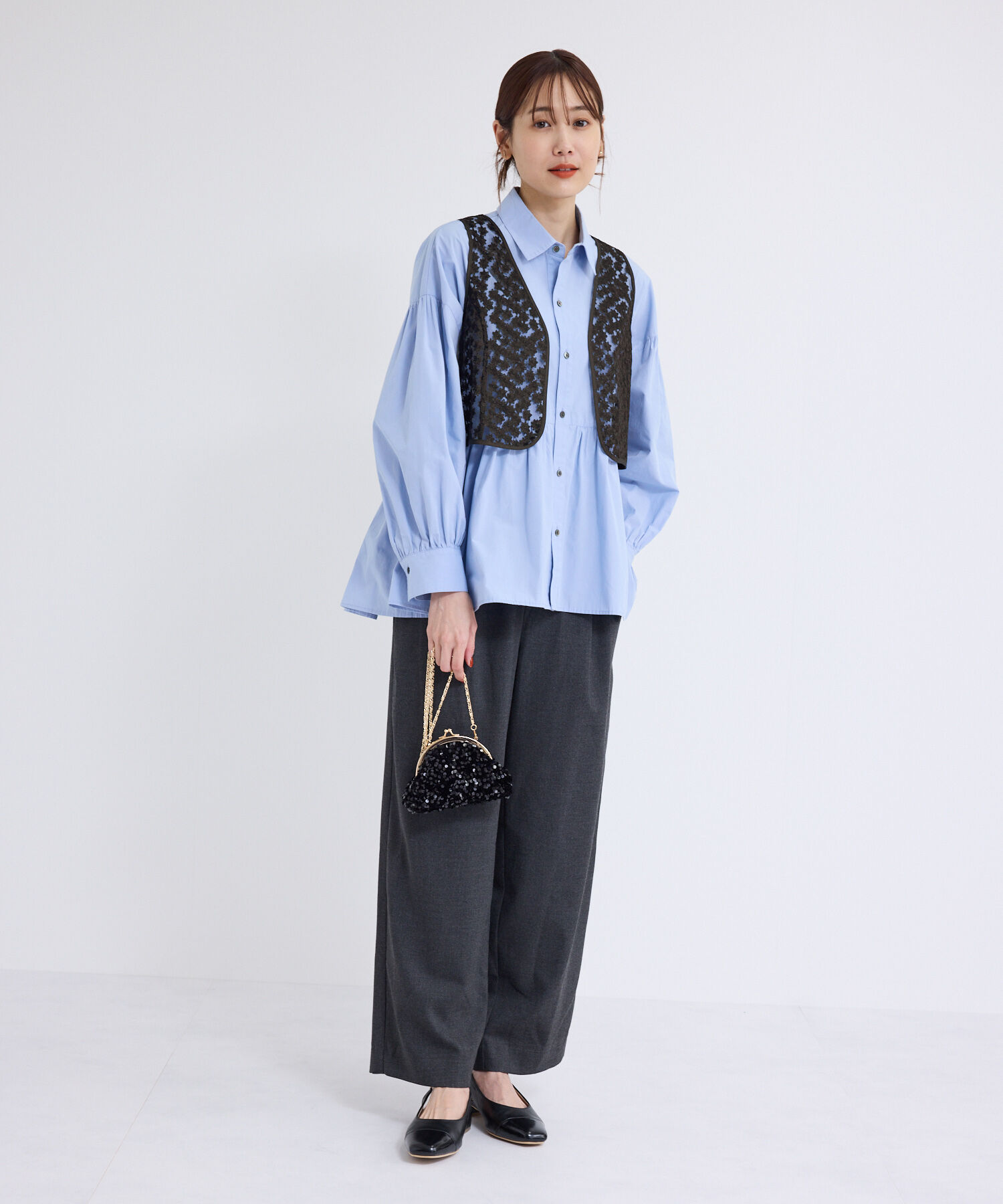 Rope&rsquo;Picnic「フラワーレースベスト」|ベスト・ジレ|