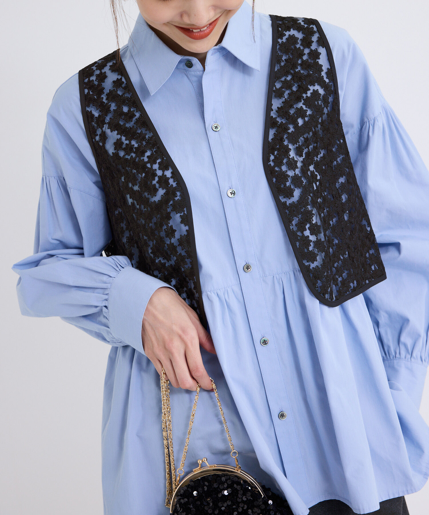 Rope&rsquo;Picnic「フラワーレースベスト」|ベスト・ジレ|