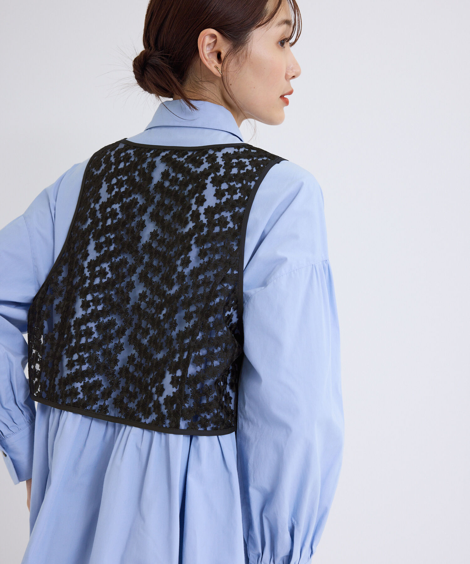 Rope&rsquo;Picnic「フラワーレースベスト」|ベスト・ジレ|