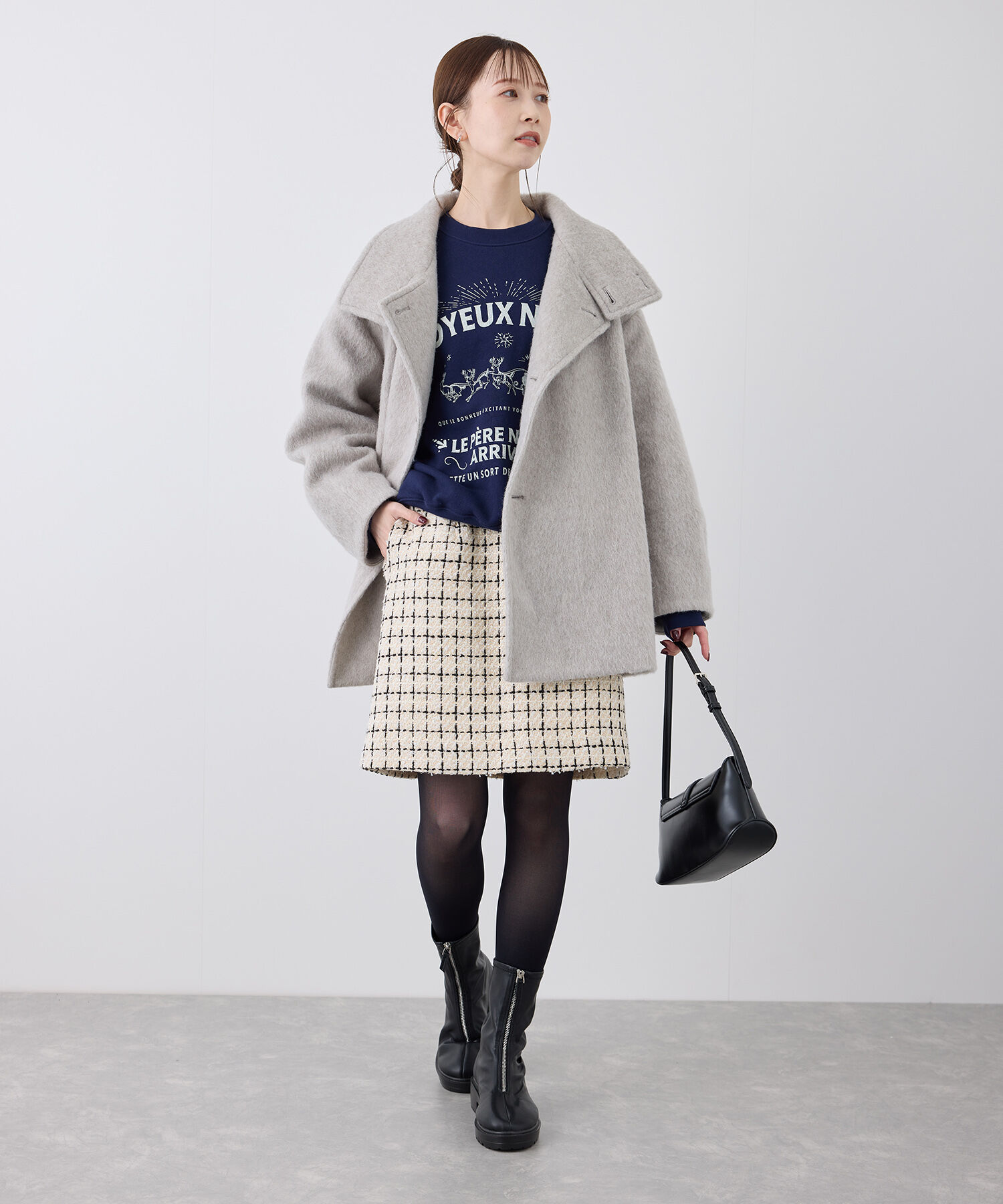 Rope&rsquo;Picnic「ツイードチェックミニスカート/セットアップ対応・リンクコーデ」|スカート|