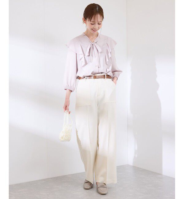 Rope&rsquo;Picnic「ラッフルリボンデザインシャツ」|シャツ・ブラウス|