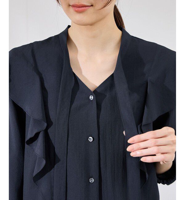 Rope&rsquo;Picnic「ラッフルリボンデザインシャツ」|シャツ・ブラウス|