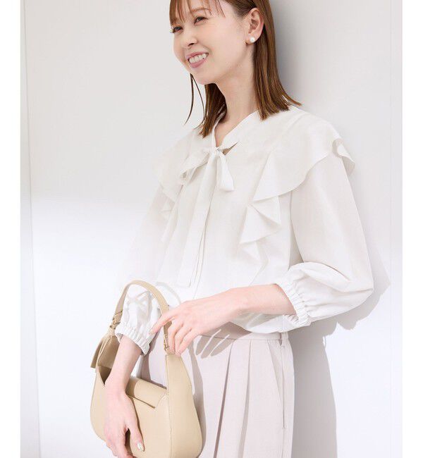 Rope&rsquo;Picnic「ラッフルリボンデザインシャツ」|シャツ・ブラウス|