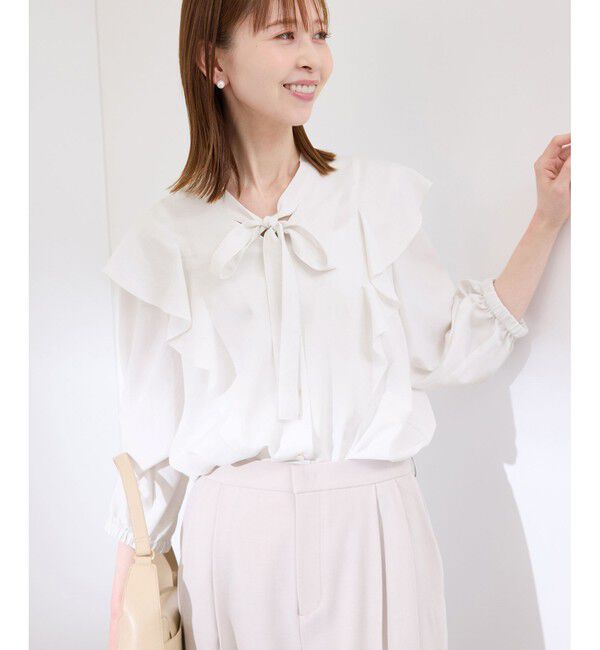 Rope&rsquo;Picnic「ラッフルリボンデザインシャツ」|シャツ・ブラウス|