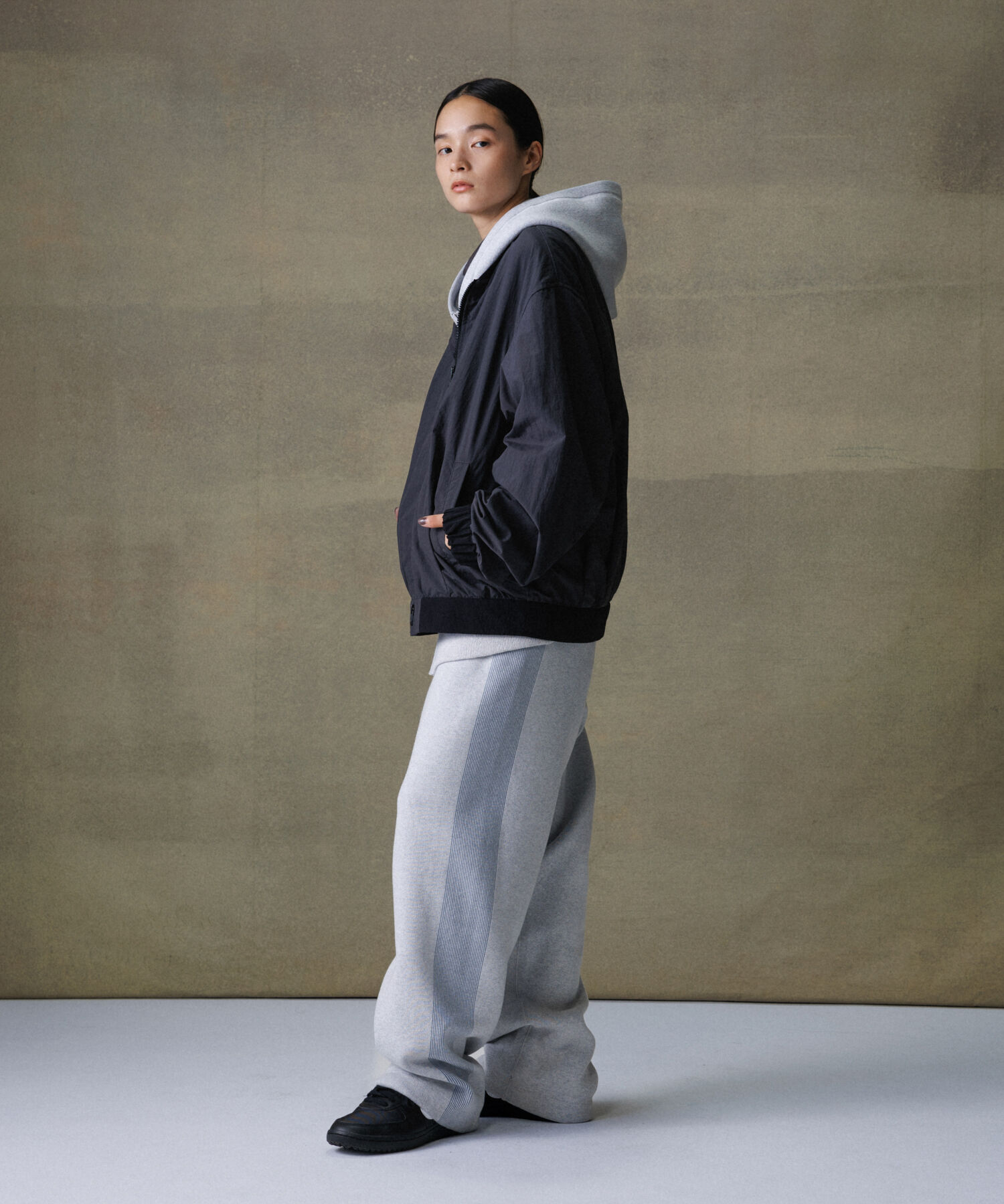 ADAM ET ROPE'「杢スウェット ニットパンツ / ヘビーウエイト / ユニセックス」|チノ|