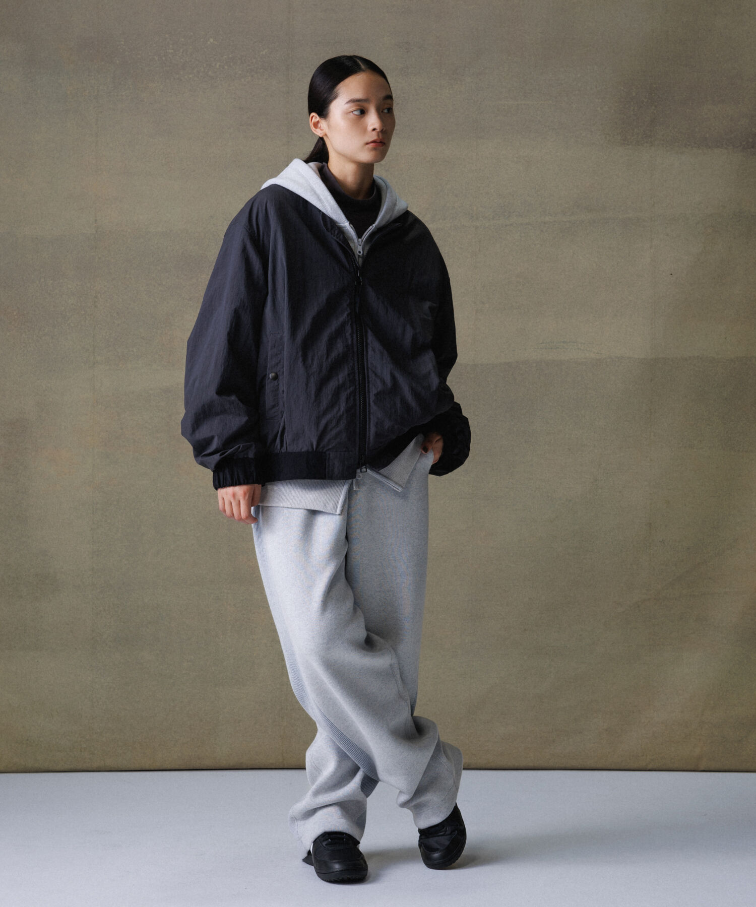 ADAM ET ROPE'「杢スウェット ニットパンツ / ヘビーウエイト / ユニセックス」|チノ|