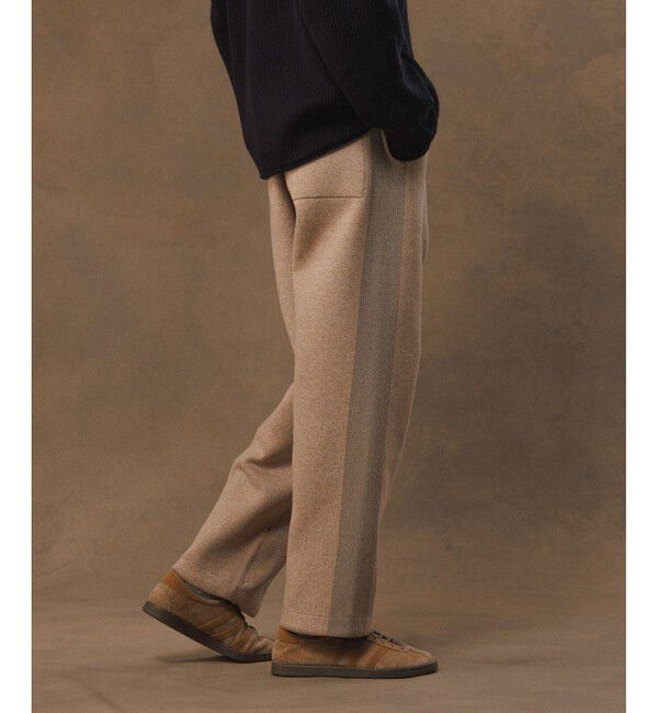 ADAM ET ROPE'「杢スウェット ニットパンツ / ヘビーウエイト / ユニセックス」|チノ|ベージュサブ