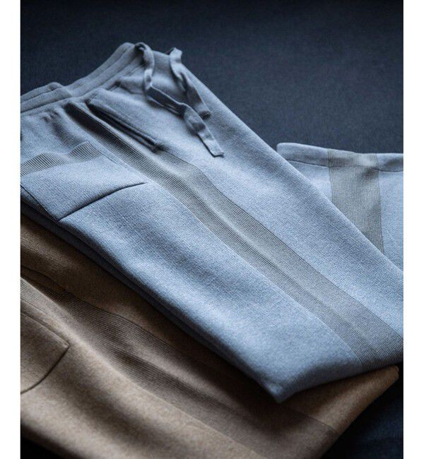 ADAM ET ROPE'「杢スウェット ニットパンツ / ヘビーウエイト / ユニセックス」|チノ|ブルーサブ