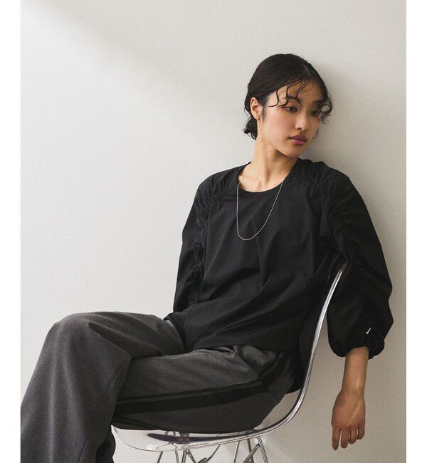 ADAM ET ROPE'「【WEB限定】ドロストスリーブブラウス」|シャツ・ブラウス|クロメイン