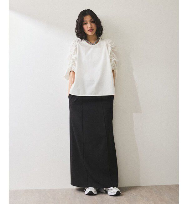 ADAM ET ROPE'「【WEB限定】ドロストスリーブブラウス」|シャツ・ブラウス|