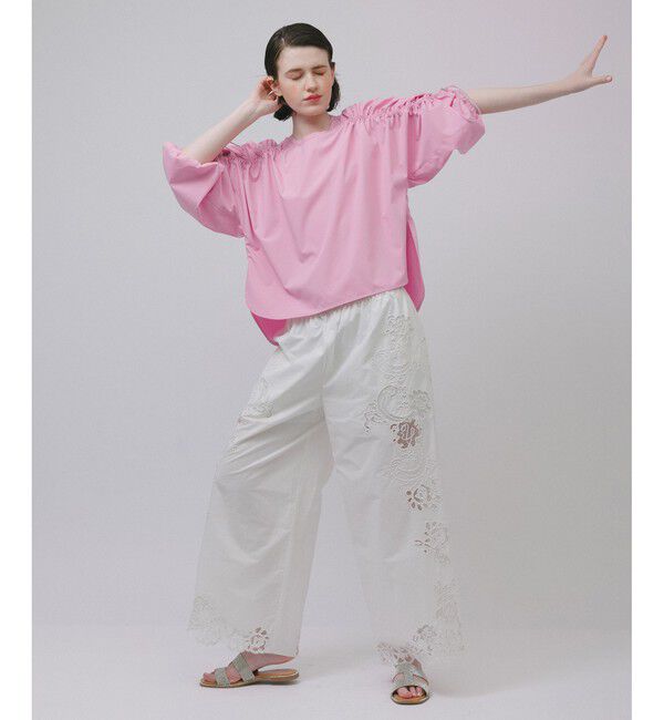 ADAM ET ROPE'「【WEB限定】ドロストスリーブブラウス」|シャツ・ブラウス|