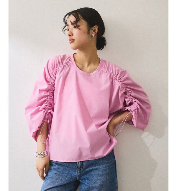 ADAM ET ROPE'「【WEB限定】ドロストスリーブブラウス」|シャツ・ブラウス|