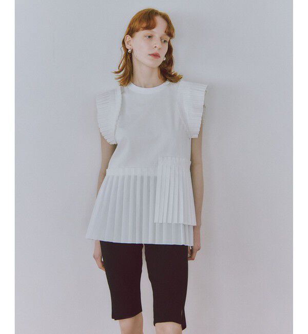 ADAM ET ROPE'「【接触冷感】ニットカプリパンツ」|チノ|