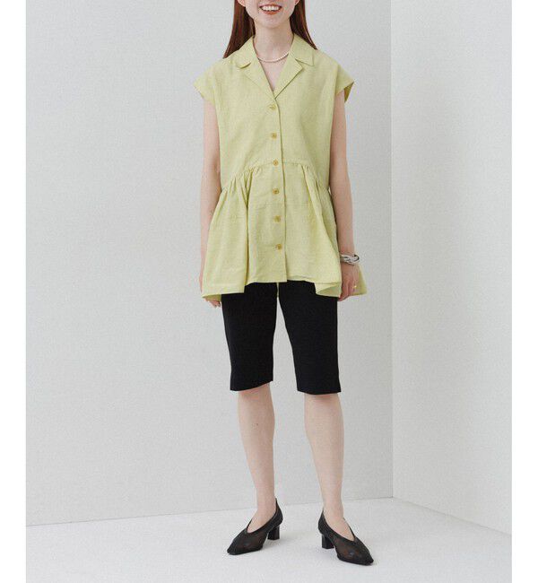 ADAM ET ROPE'「【接触冷感】ニットカプリパンツ」|チノ|