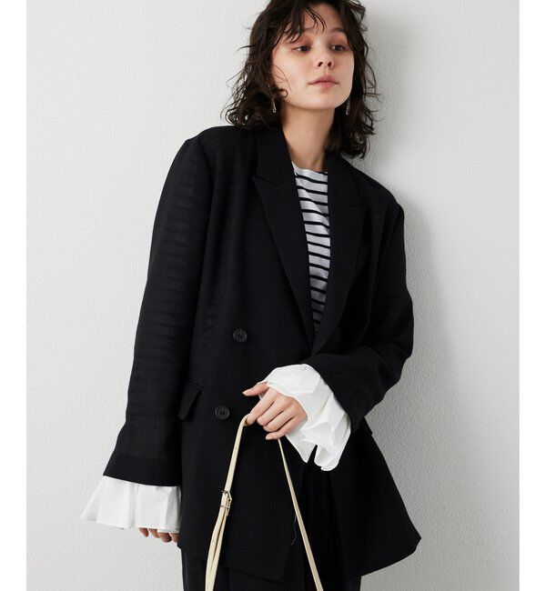 THE PAUSE「【THE PAUSE】フレアカフスボーダープルオーバー」|Tシャツ・カットソー|